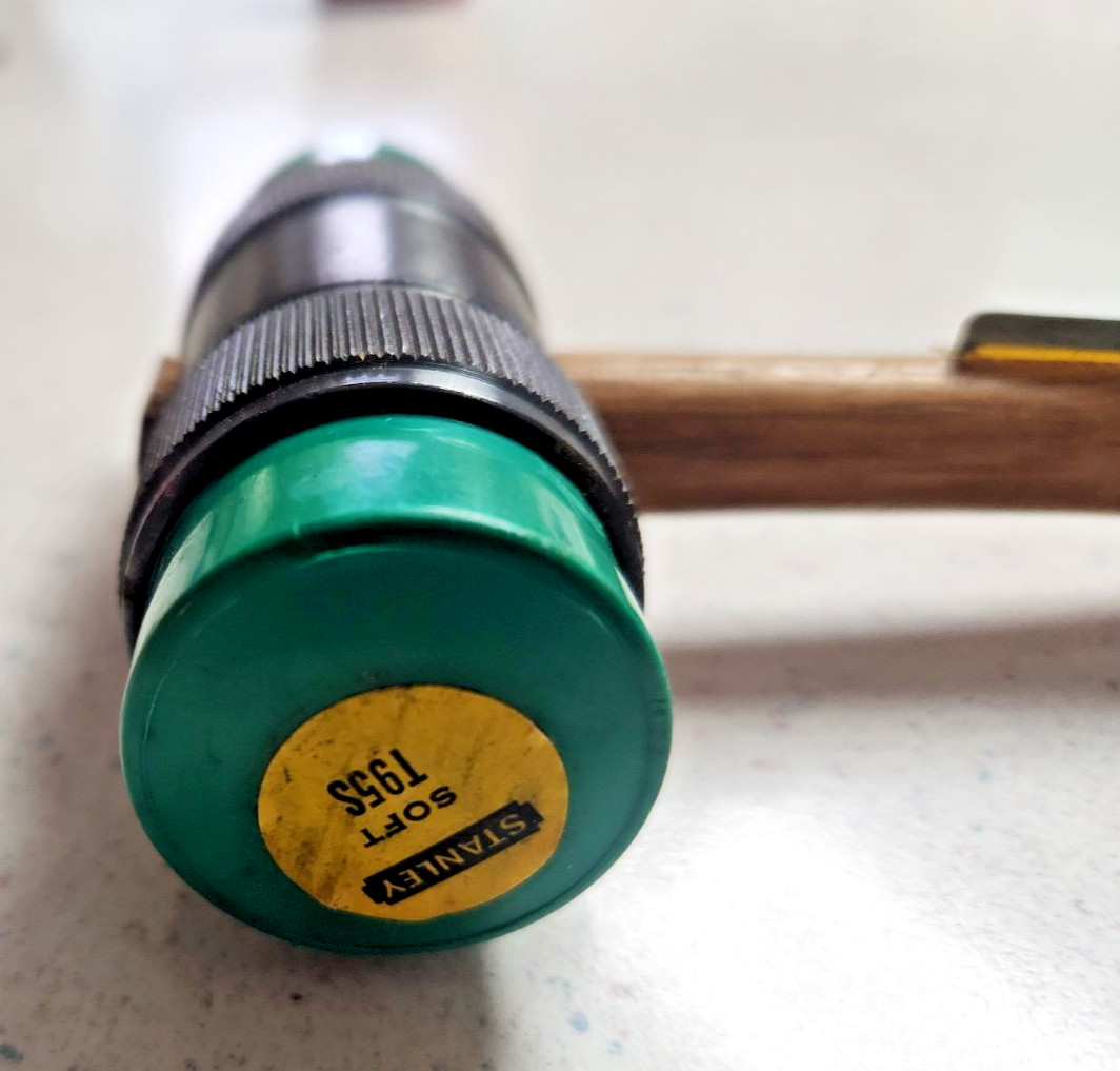 Vintage NOS Stanley Tools Soft Face Hammer No. 695 Hickory Handle USA