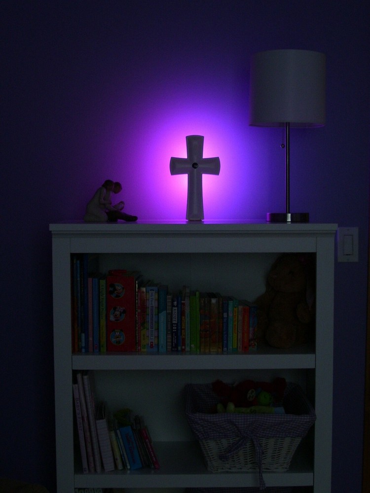 MEIRA Light Cross SILVER (motion sensor controlled 10" illuminating wall cross)