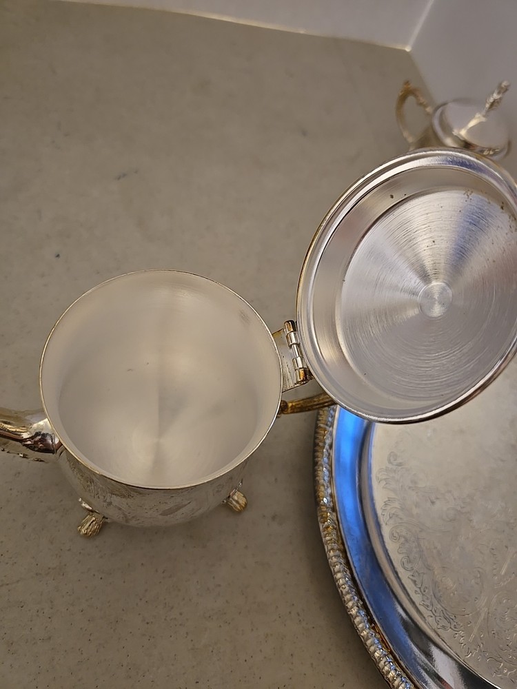 4 Pc. Silver Plated Mini Coffee Set