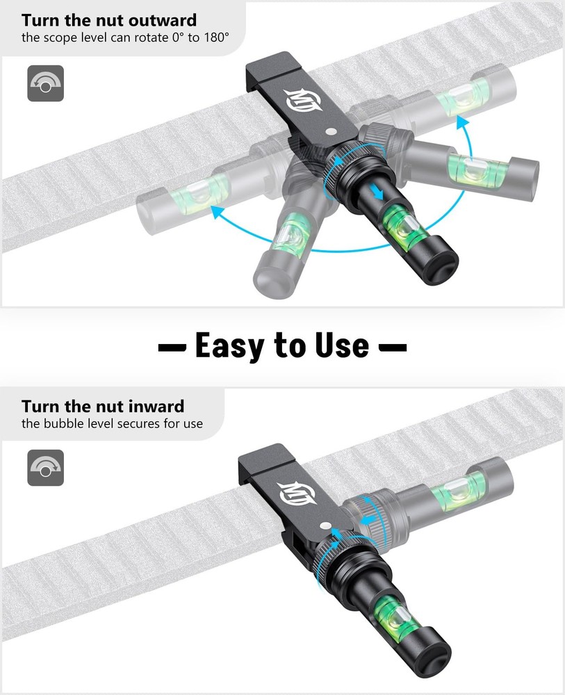 MidTen Scope Level Foldable Bubble Lightweight and Compact Black