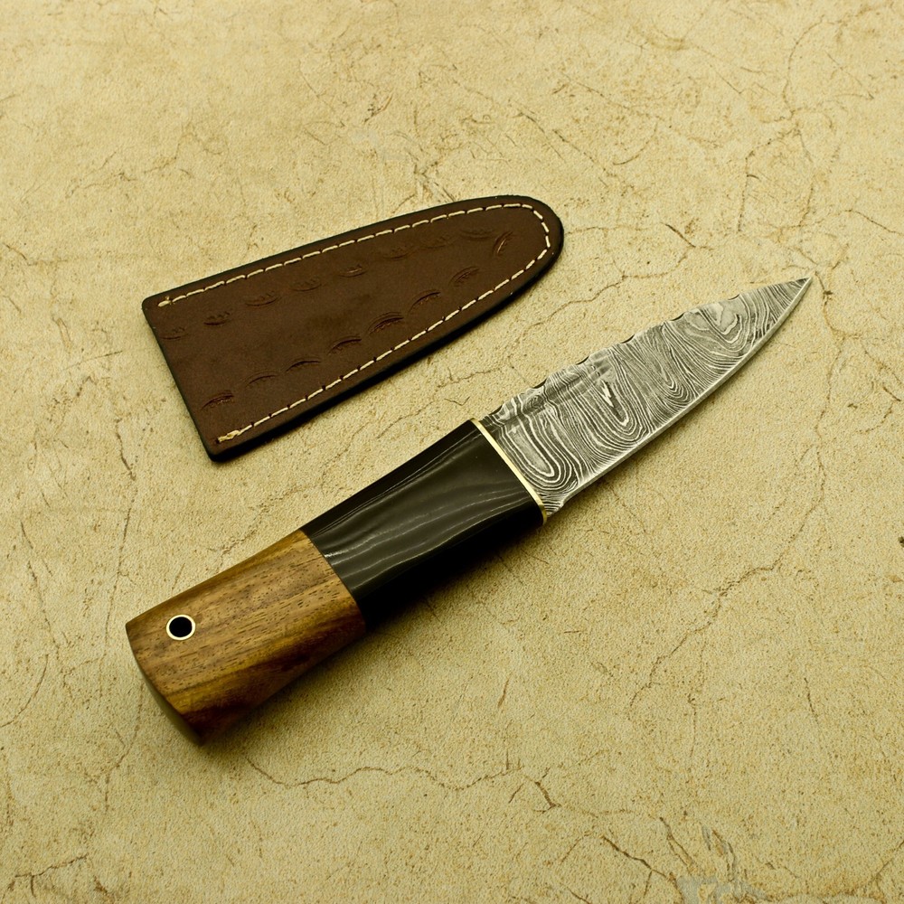 Celtic Scottish Dirk SGIAN DUBH DAGGER Bone Handle Knife.