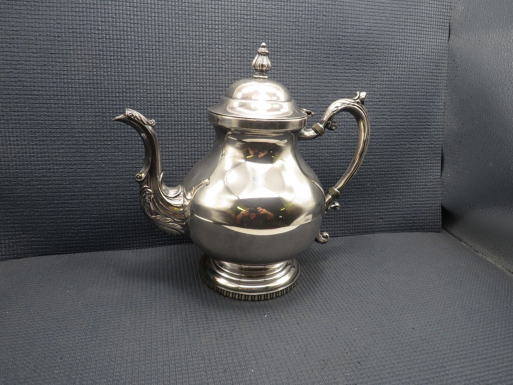 F B Rogers Silver Plate Hollow Ware Pattern #2351 Teapot 9 1/2" tall