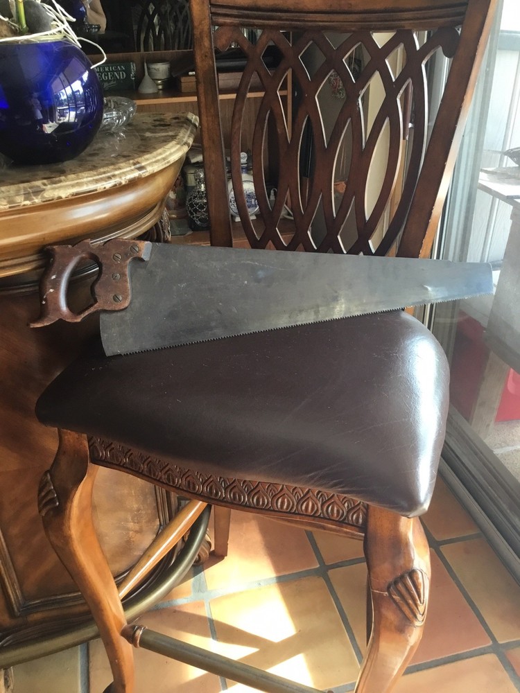Antique Warranted Superior Handsaw