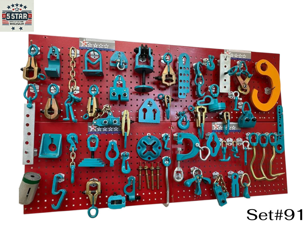 SET#91 - 53 PIECE HEAVY DUTY AUTO BODY FRAME MACHINE PULLING TOOLS & CLAMPS JACK