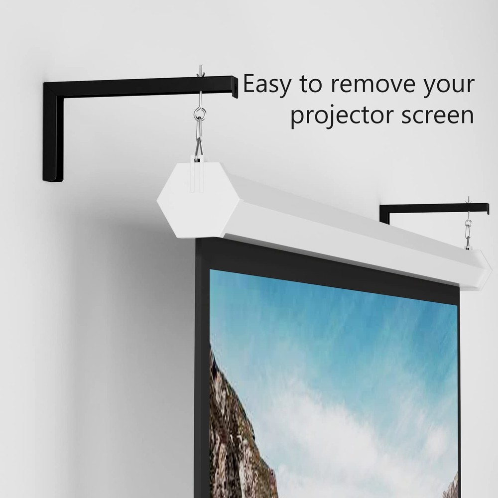 Universal Projector Screen Ceiling Mount Wall L Brackets 12 Inch Extension