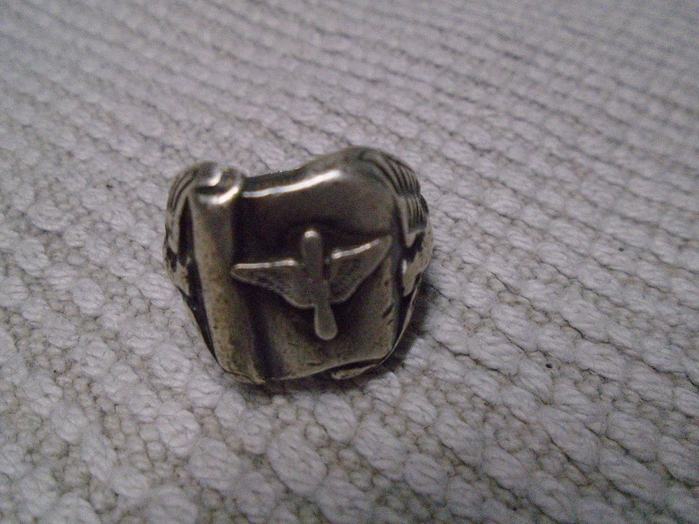WW2 Army Air Corp Sterling Ring Size 8.5/17 Grams