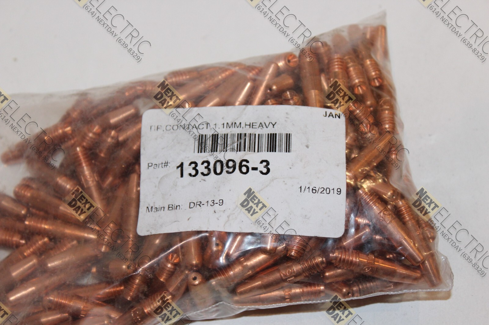 Motoman, 133096-3, Mig Robot Welder Welding Contact Tip Copper 1.0mm