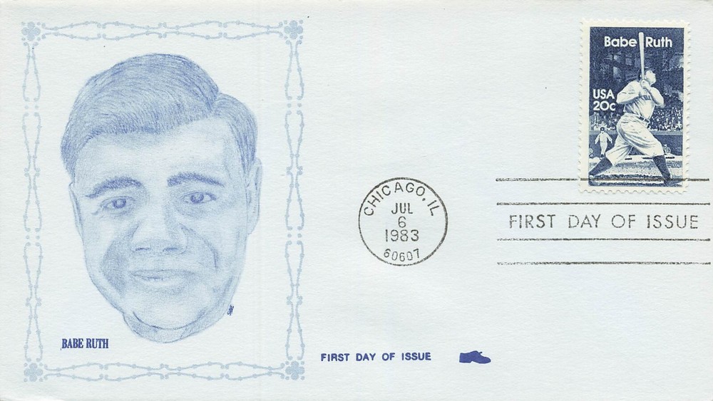 US 2046 FDC Babe Ruth Baseball Shue