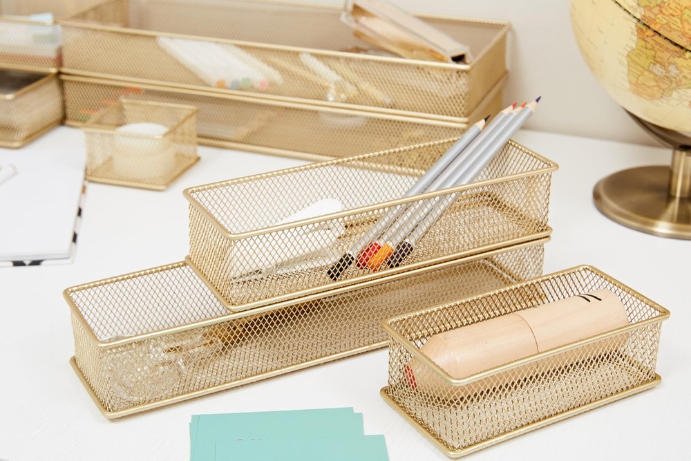 Annova Mesh Stackable Drawer Cabinet and Shelf Organizer Bins Storage Basket ...