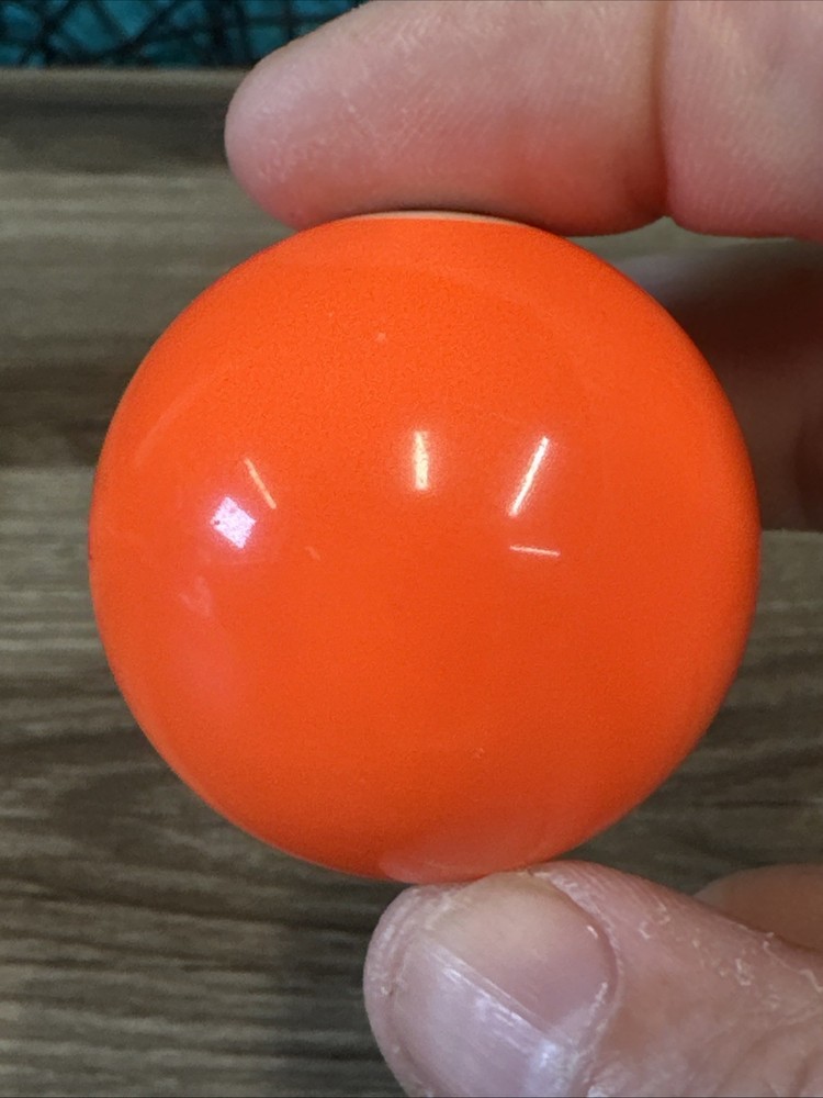Mini Pool Ball #5 Solid Orange 1.5" Diameter Miniature Billiard Replacement Vtg