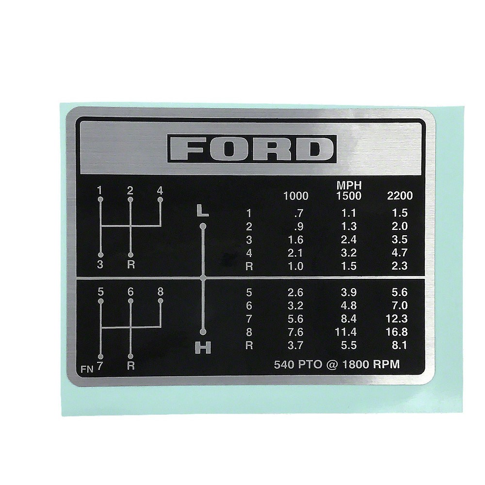 Transmission Shift Pattern Decal Fits Ford Tractor | C5NN7B292FN