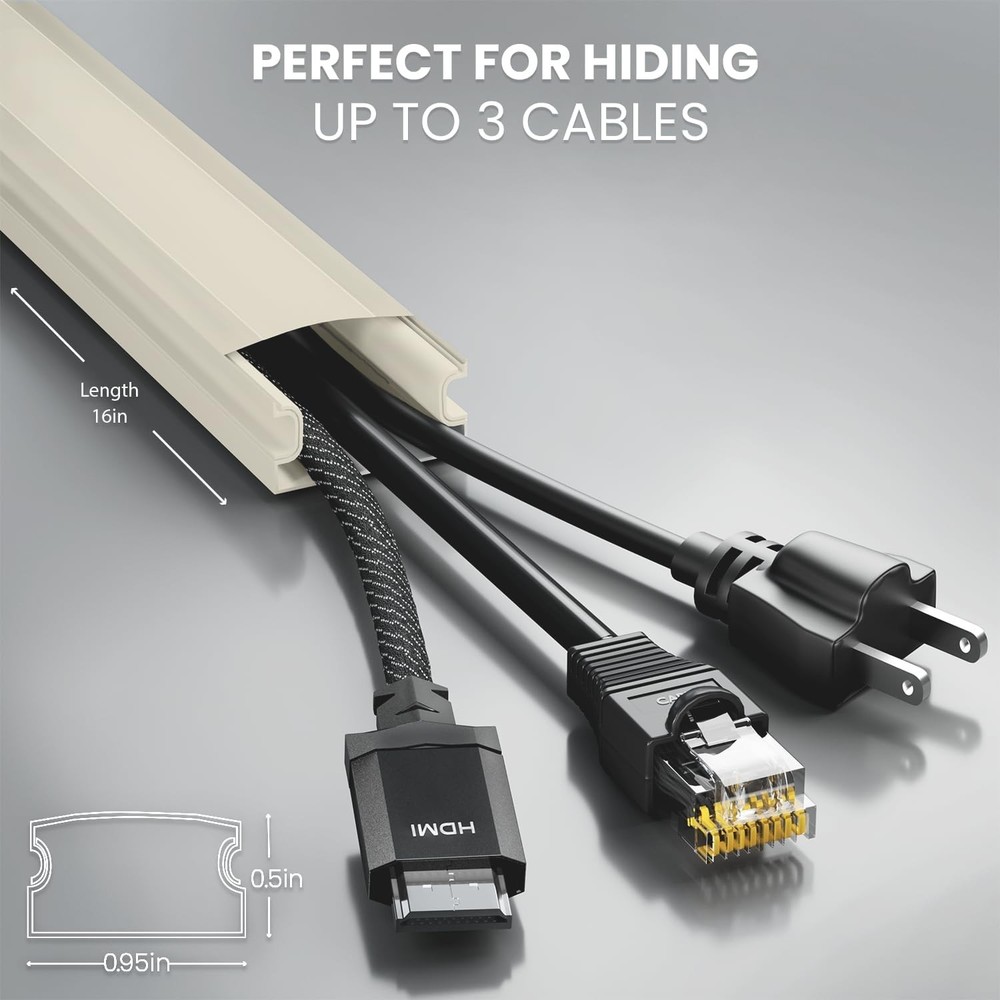 Transform Your Space with 306” Cord Hider - Child and Pet Safe Solution