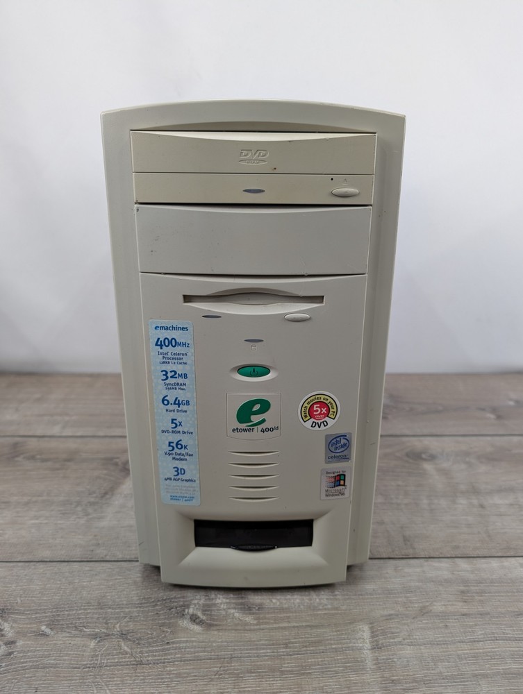 Vintage eMachines eTower 400id OEM PC Tower UNTESTED