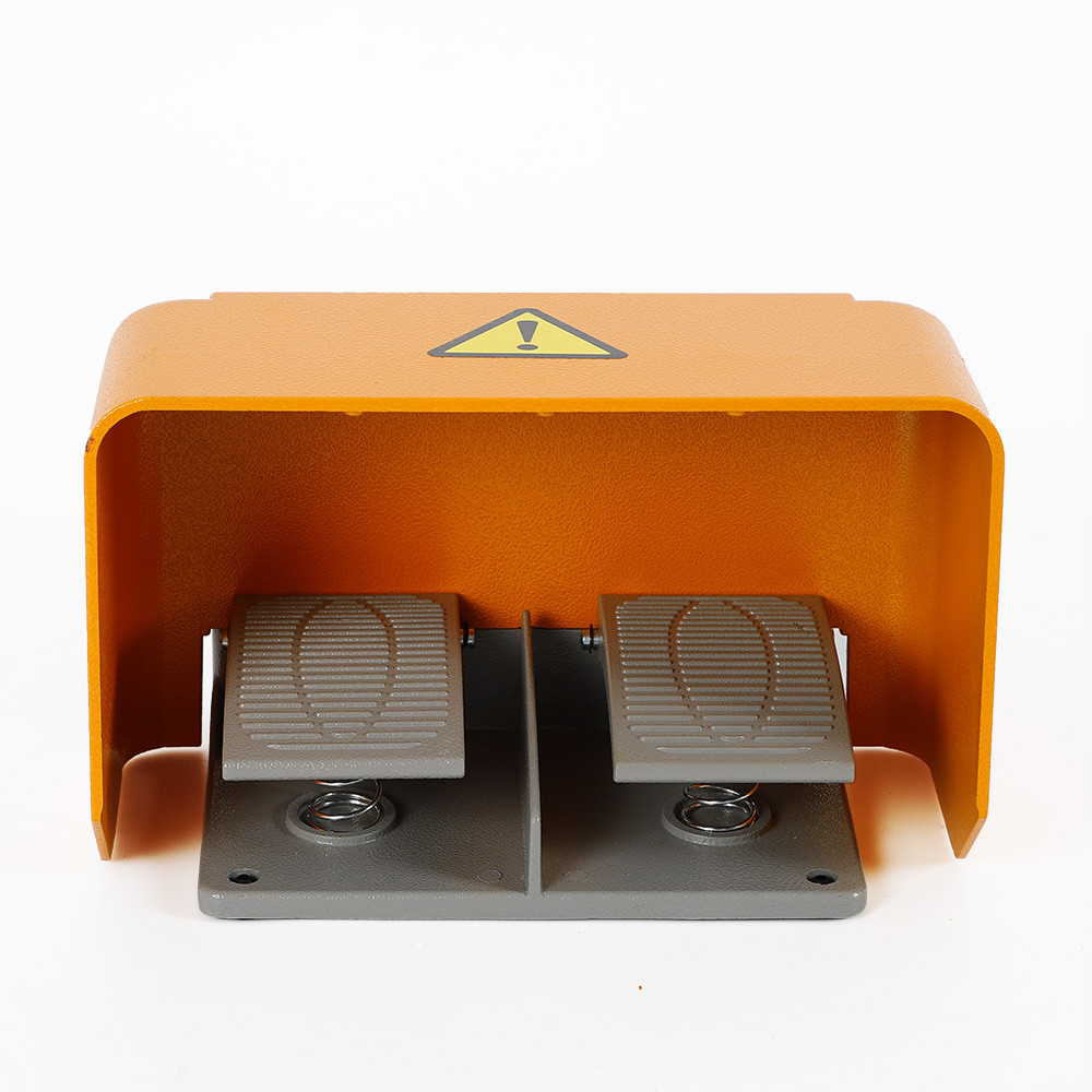 Multi-function Double Foot Switch Extra Heavy Duty Dual Pedal Switch Orange USA