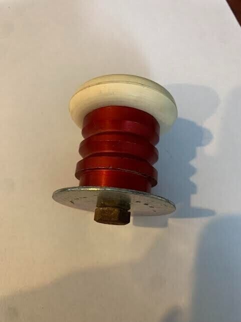 Red Metal Bumper Pool Posts with White Rubber And Design - Bumper Pool Posts