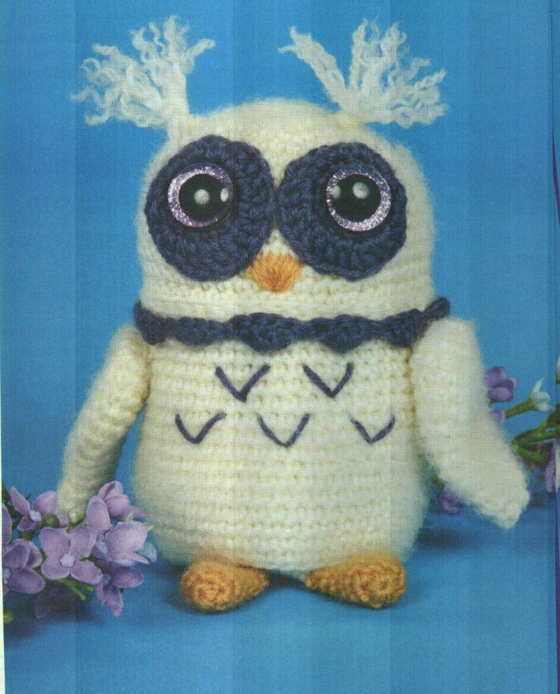 ORCHID THE OWL 6" STUFF ANIMAL TOY CROCHET PATTERN INSTRUCTIONS