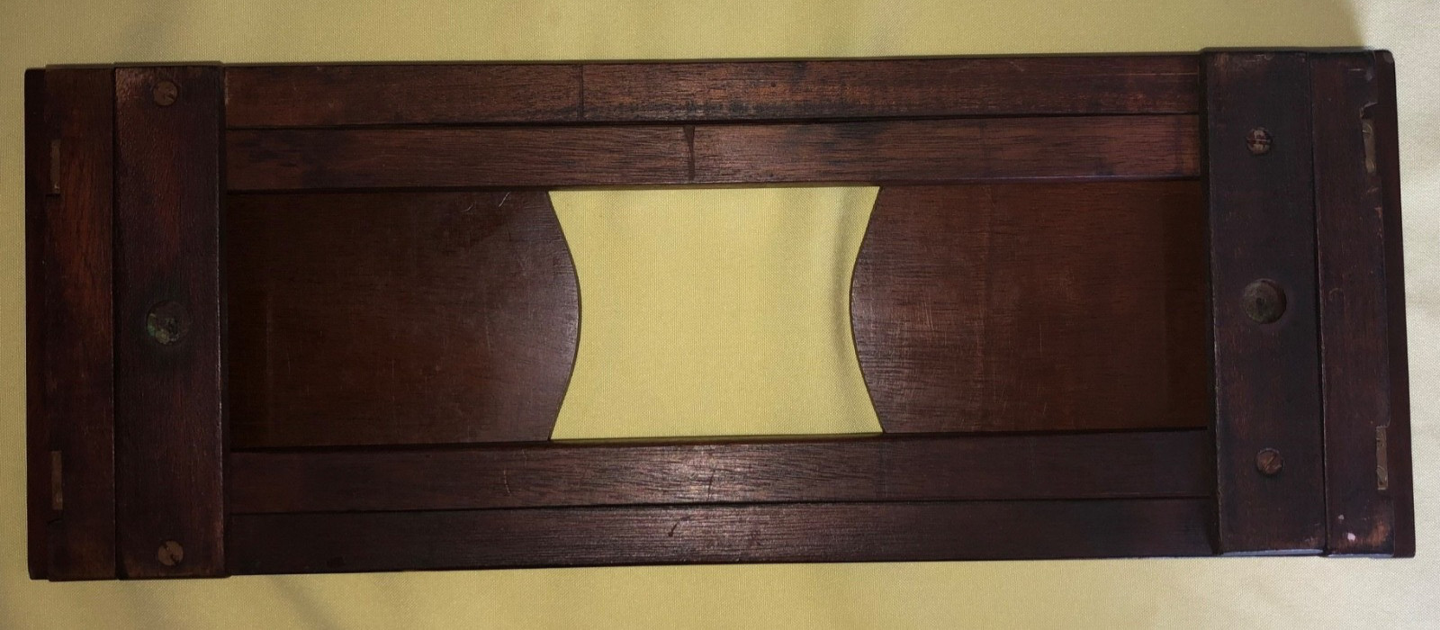 Antique English Regency Mahogany Book Slide Expandable Bookend Holder Library