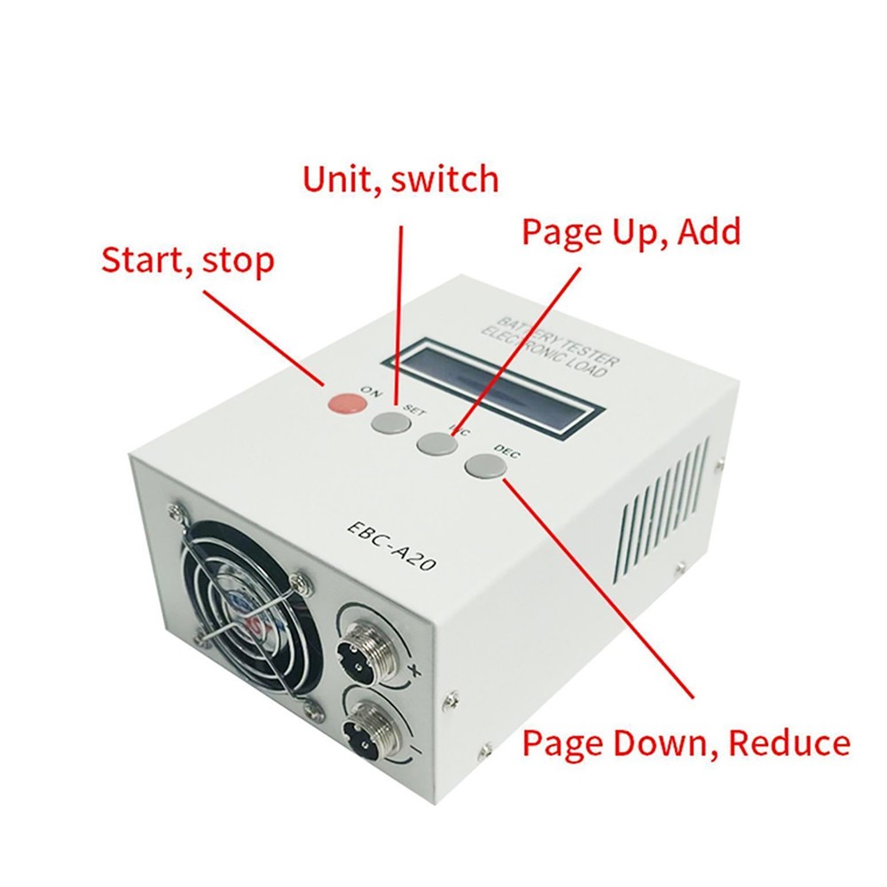 LCD EbC‐A20 Battery Capacity Tester Battery Load Tester High Performance