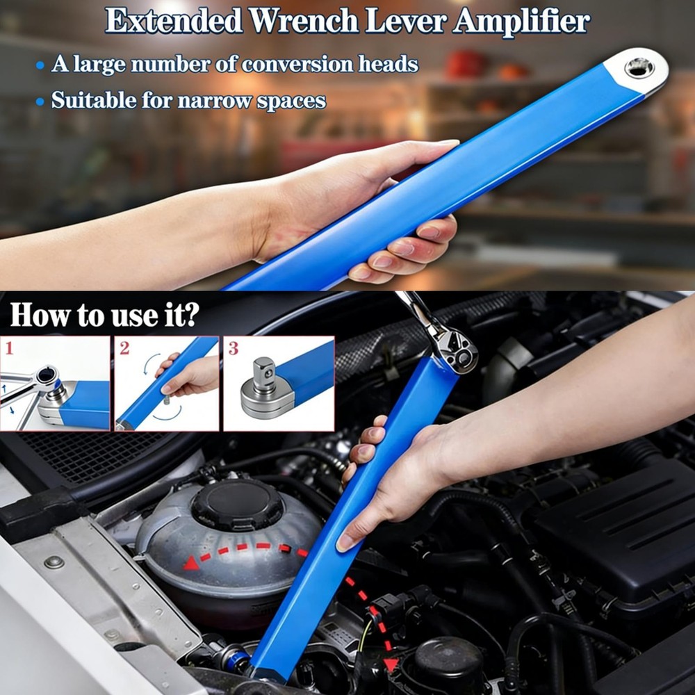 Offset Extension Wrench Ratchet Tight Reach Hand Tools Offset Extension
