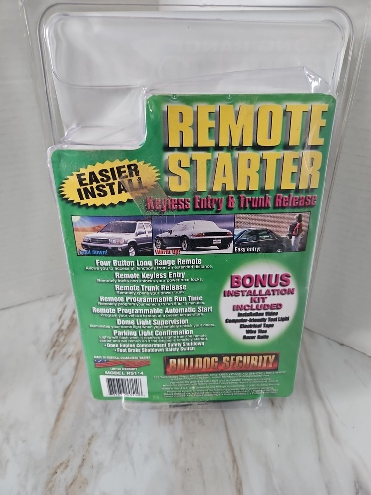 Bulldog Security Long Range Remote Starter System Model RS 114