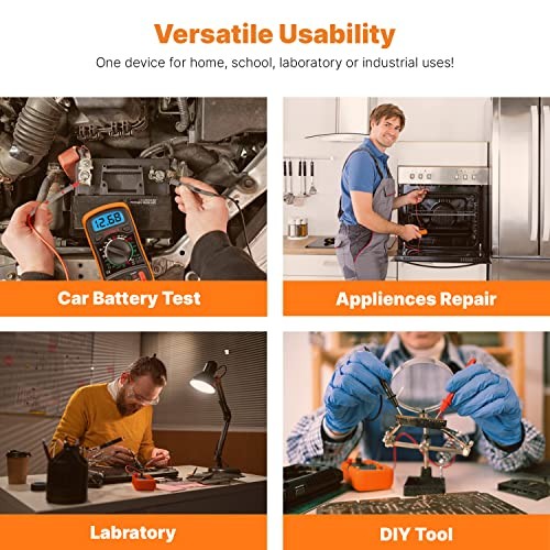 Digital Multimeter, Voltmeter Ammeter Ohmmeter Circuit Checker with Backlight
