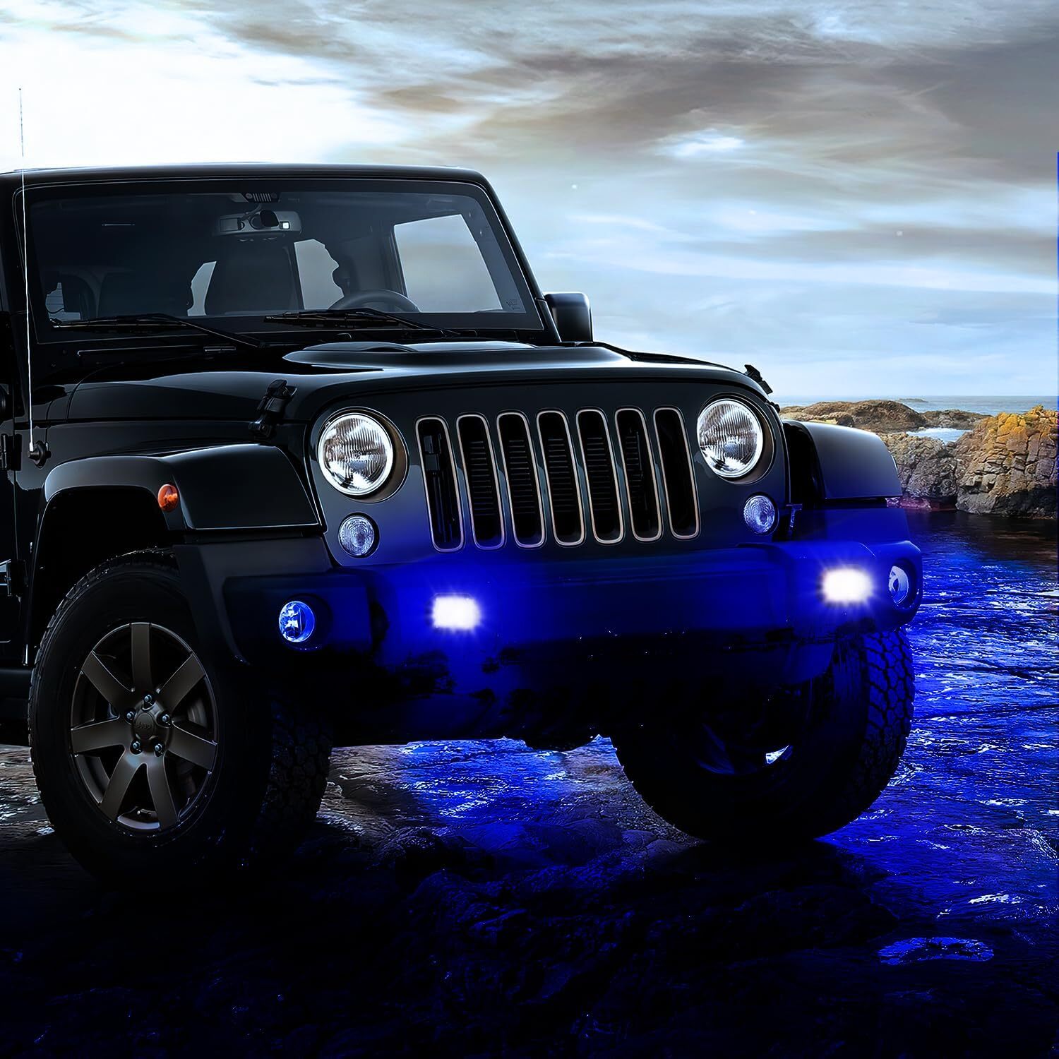 Nilight Flush Mount LED Light Pods 6 color 2PCS 42W Upgraded Spot Flood Light