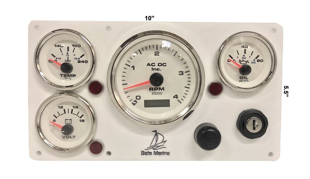 Beta Marine engine instrument panel pre wired # USA Made