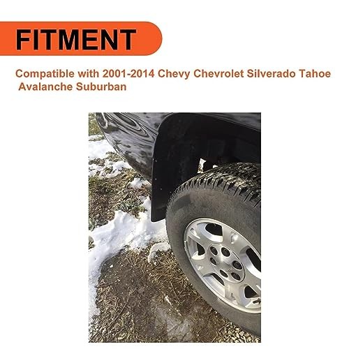 Mud Flaps Splash Guards Compatible with 2001-2014 Chevy Chevrolet
