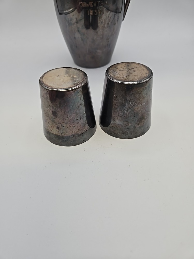 Vintage Silver Plated Pitcher And Cups