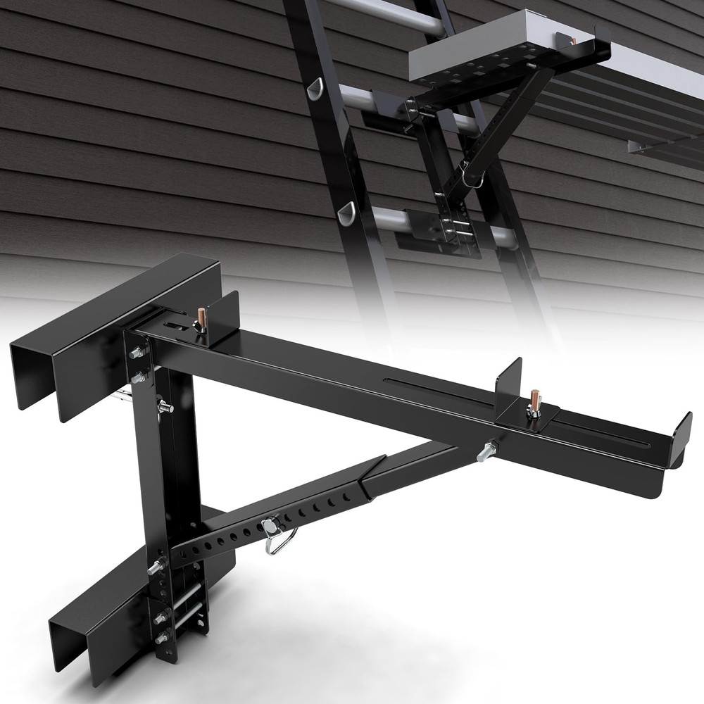 New Upgraded Adjustable Ladder Jacks 2 Pack for Scaffolding Platform, Two-Run...