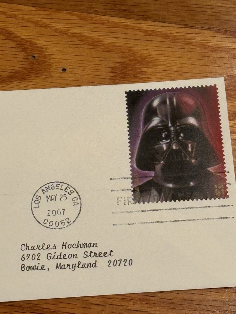 STAR WARS DARTH VADER FIRST DAY ISSUE STAMP 2007