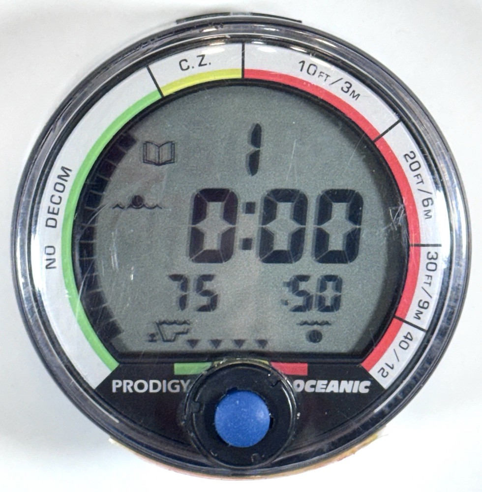 OCEANIC Prodigy SCUBA Dive Computer Puck Console Wrist Module, + GOOD BATTERIES