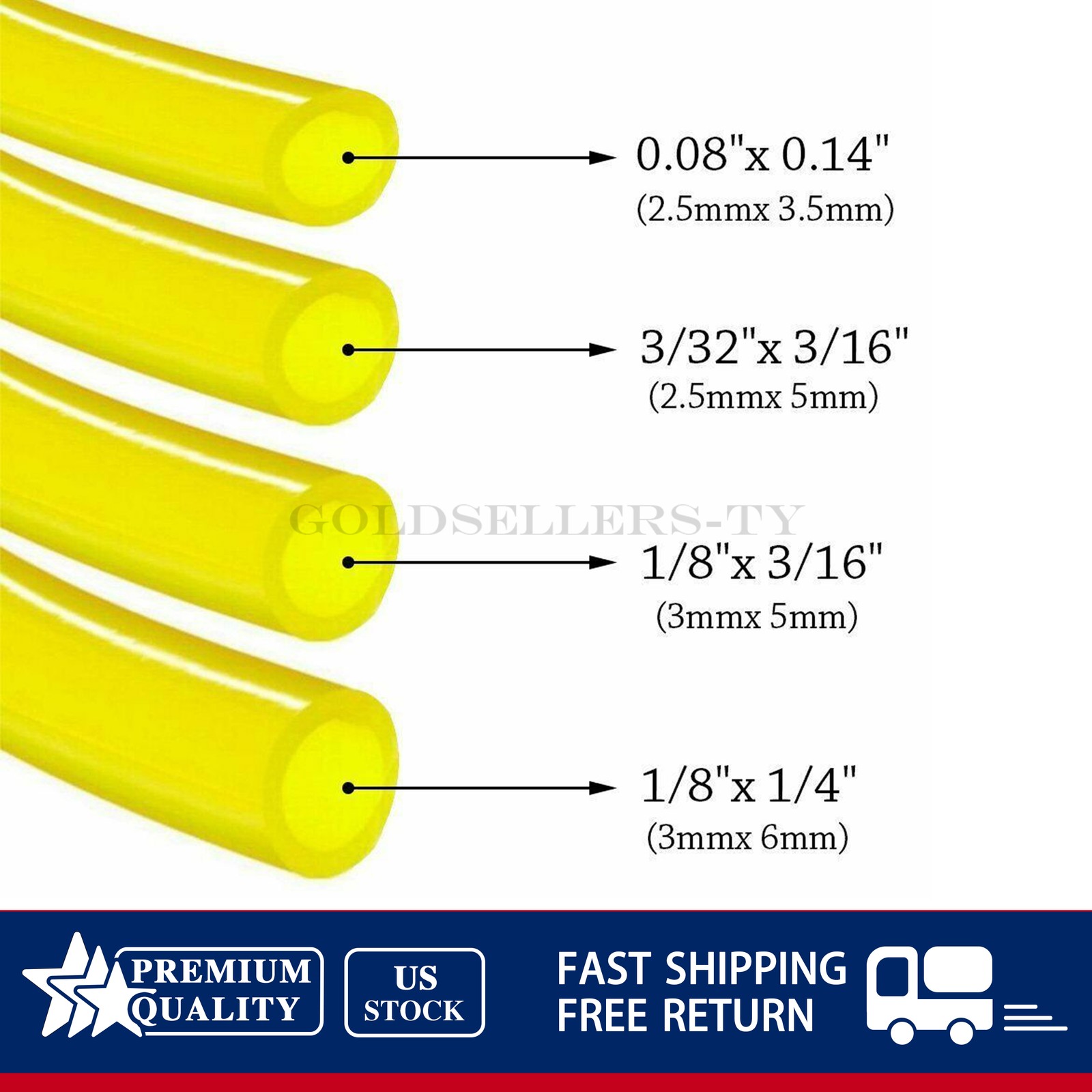 4 Size 16 Feet Petrol Tubing Fuel Line Hose Chainsaw Common Weedeater 2 Cycle