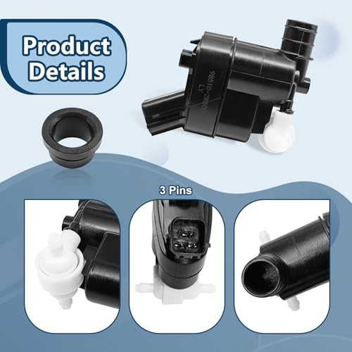 Windshield Washer Pump Assembly, Windshield Washer Motor Compatible with