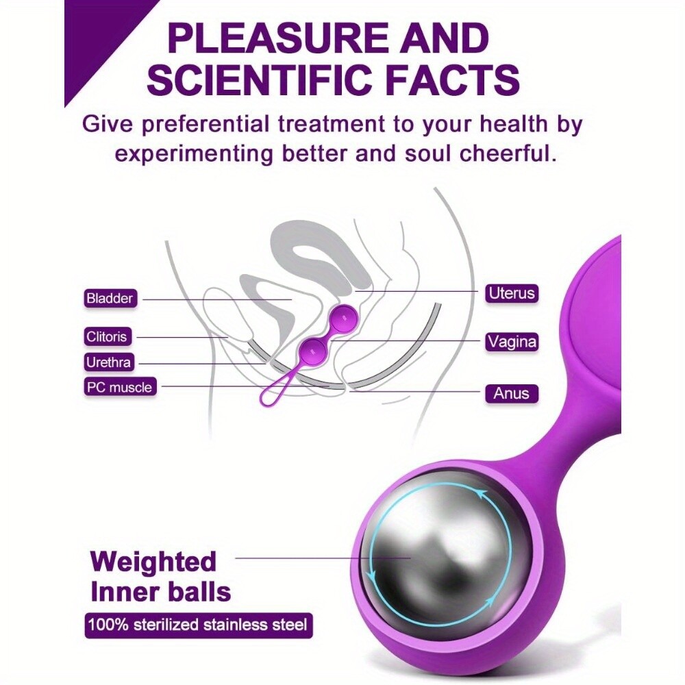Pelvic Floor Trainer - Kegel Weights & Ben Wa Balls for Women’s Bladder Control