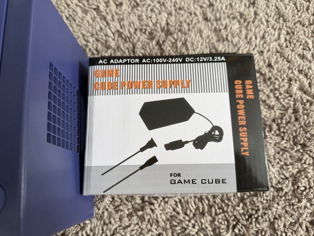 Nintendo GameCube Gaming Console DOL-001 Indigo Purple Controller Bundle Working