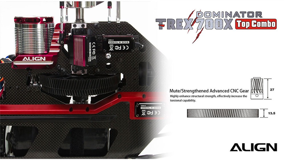 3D RC Helicopter T-REX 700X Top Combo with Microbeast PLUS Flybarless System