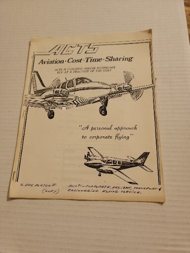 AVIATION TIME SHARING LITERATURE