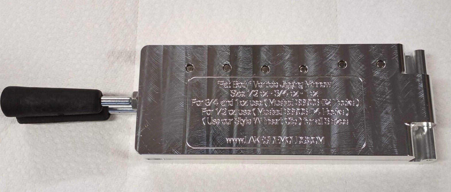 Vertical Jigging Minnow 6 cavity Mold ( 1/2 oz - 3/4 oz - 1 oz ) ( Starter Kit )