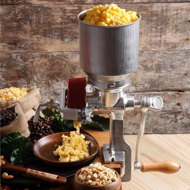 Cast Iron Manual Grain Grinder Corn Milling Machine Adjustable Kitchen Tool New