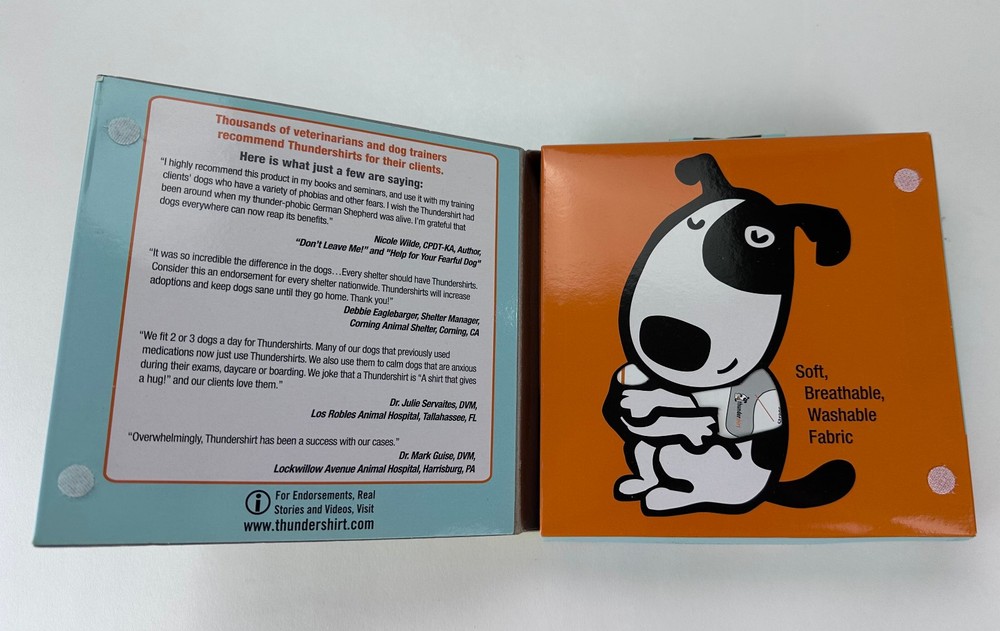 Thundershirt Solution for Dog Anxiety Small with Original Box and Instructions