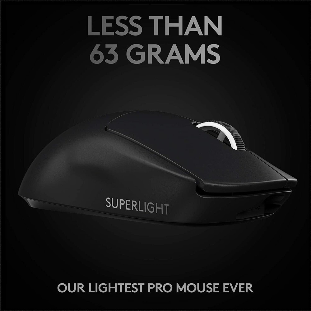 Logitech G PRO X Superlight Wireless Gaming Mouse, Ultra-Lightweight - Black