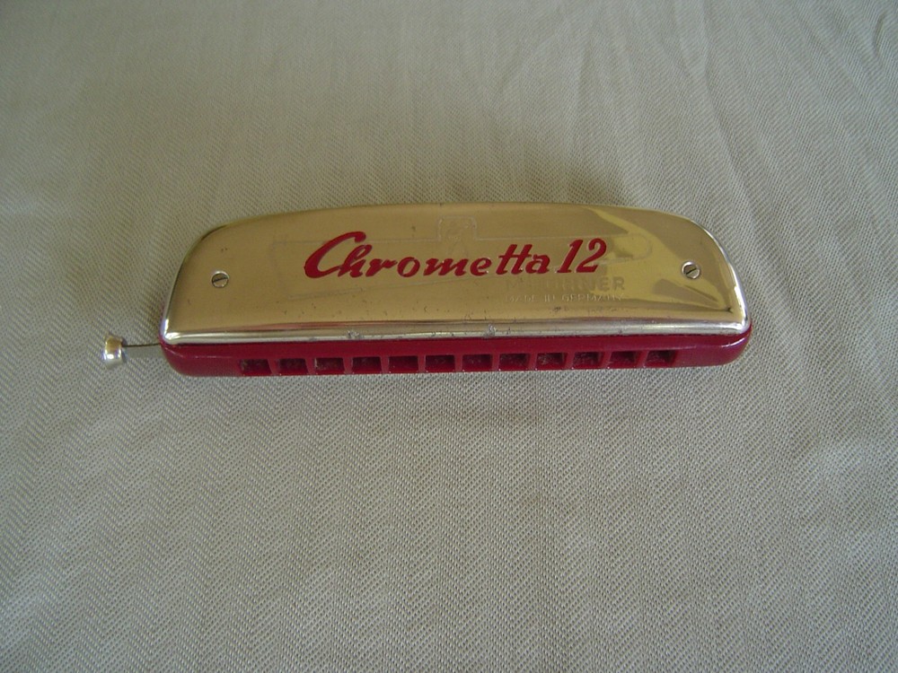 "CHROMETTA 12" "C" GERMAN MADE CHROMATIC HARMONICA BY M. HOHNER & STORAGE CASE