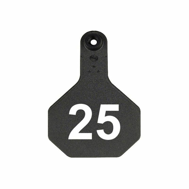YTex 3 Star Medium Black Numbered Cattle Tags 51-75 25 Count