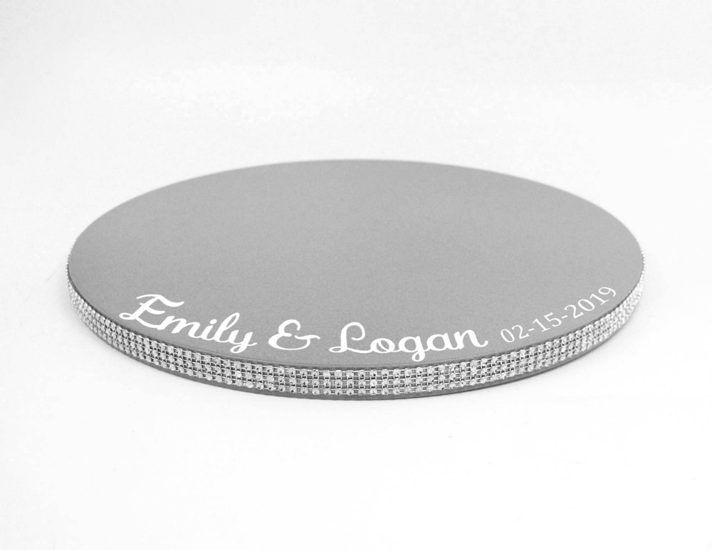 Personalized Silver Cake Stand Plate, Personalized Cake Plate, Cupcake Stand,