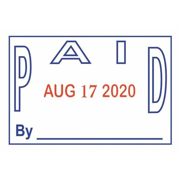 2000 Plus 038862 Message Date Stamp, 4 Bands, Paid