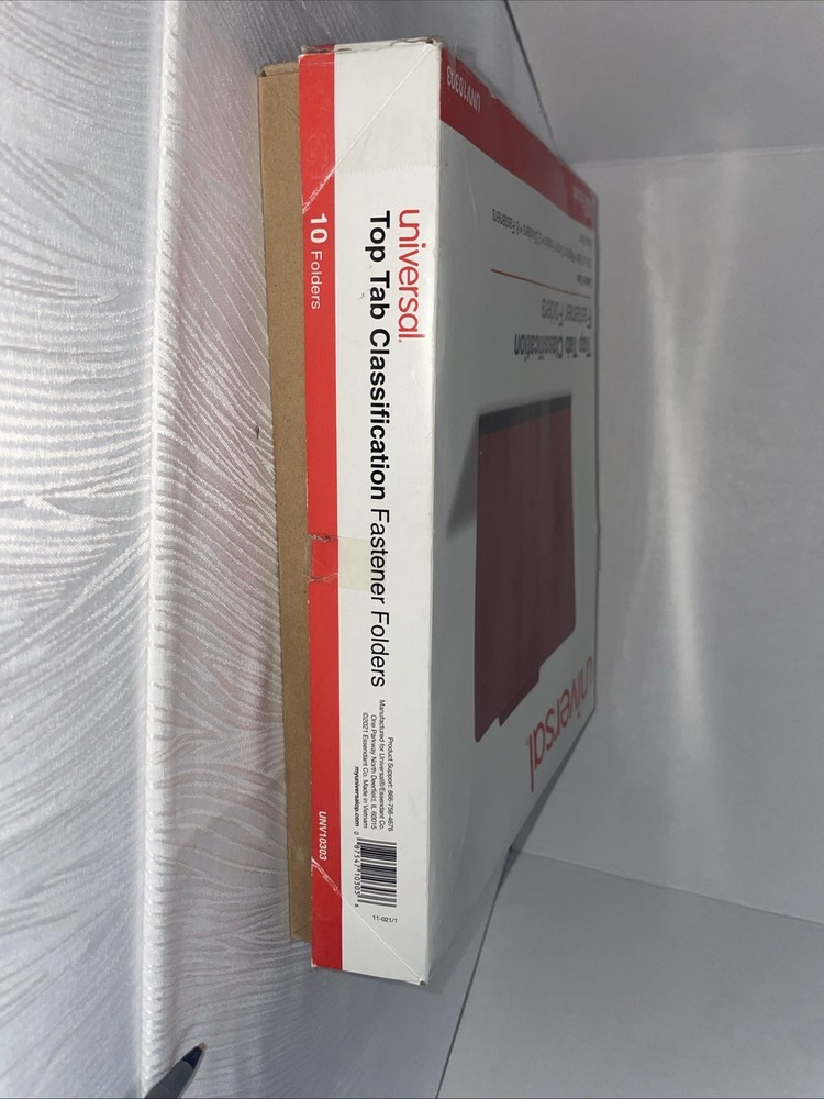 Universal 10303 6 Sec Classification Folders - Letter, Ruby Red (10/Box)