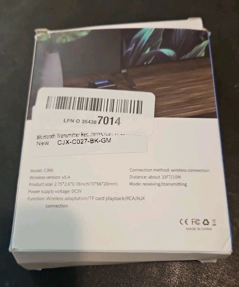 Bluetooth Transmitter 2-in-1 Bluetooth Transmitter Receiver with LCD C39S