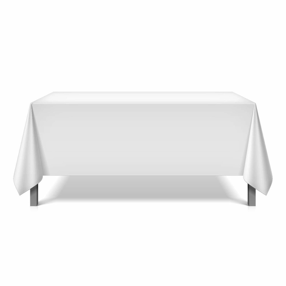 Arkwright's Tablecloth 6 Pack 52 x 52 Polyester Reusable White or Black Durable