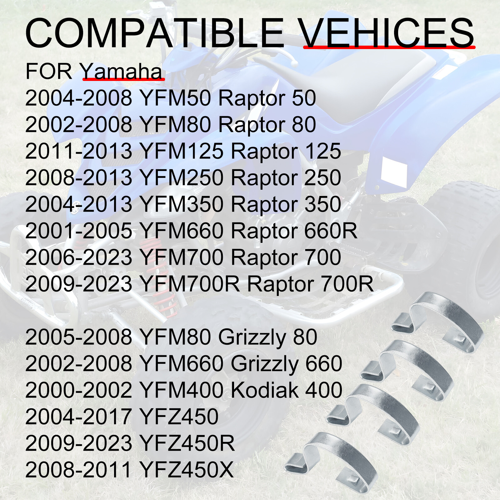 Air Box Latch Hook for Yamaha Raptor 700 700R 2006-2023 Grizzly 80 660 2002-2008